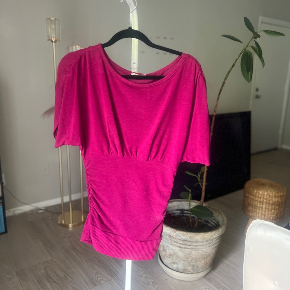 💖 Fuchsia Dream Cinched Waist Top | Do + Be | Size S